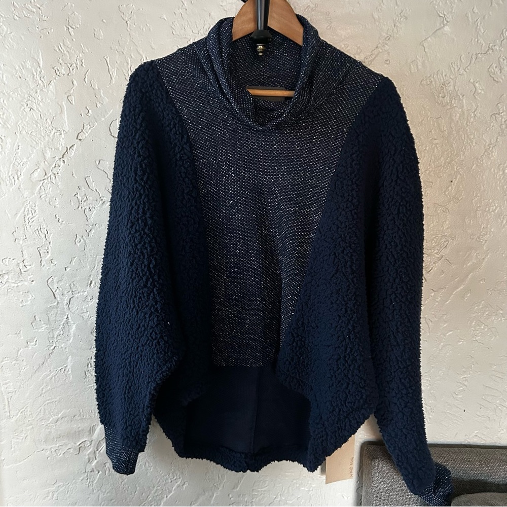 Anthropologie - Sunday in Brooklyn Teddy Fleece Cowlneck with Dolman Sleeves